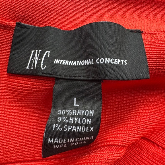 NYC Orange/Red Body Con Fitted skirt - Picture 3 of 4